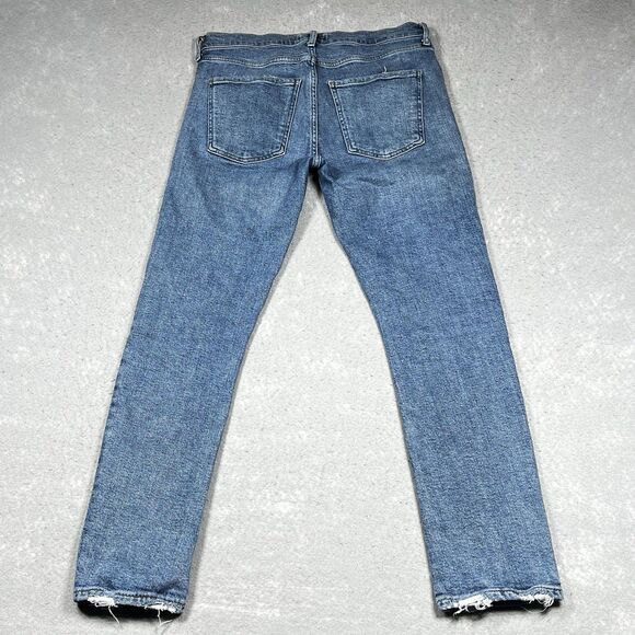Agolde Jeans Womens 28 Blue Toni Skinny Made in USA Light Wash Stretch Raw Hem - Picture 7 of 11
